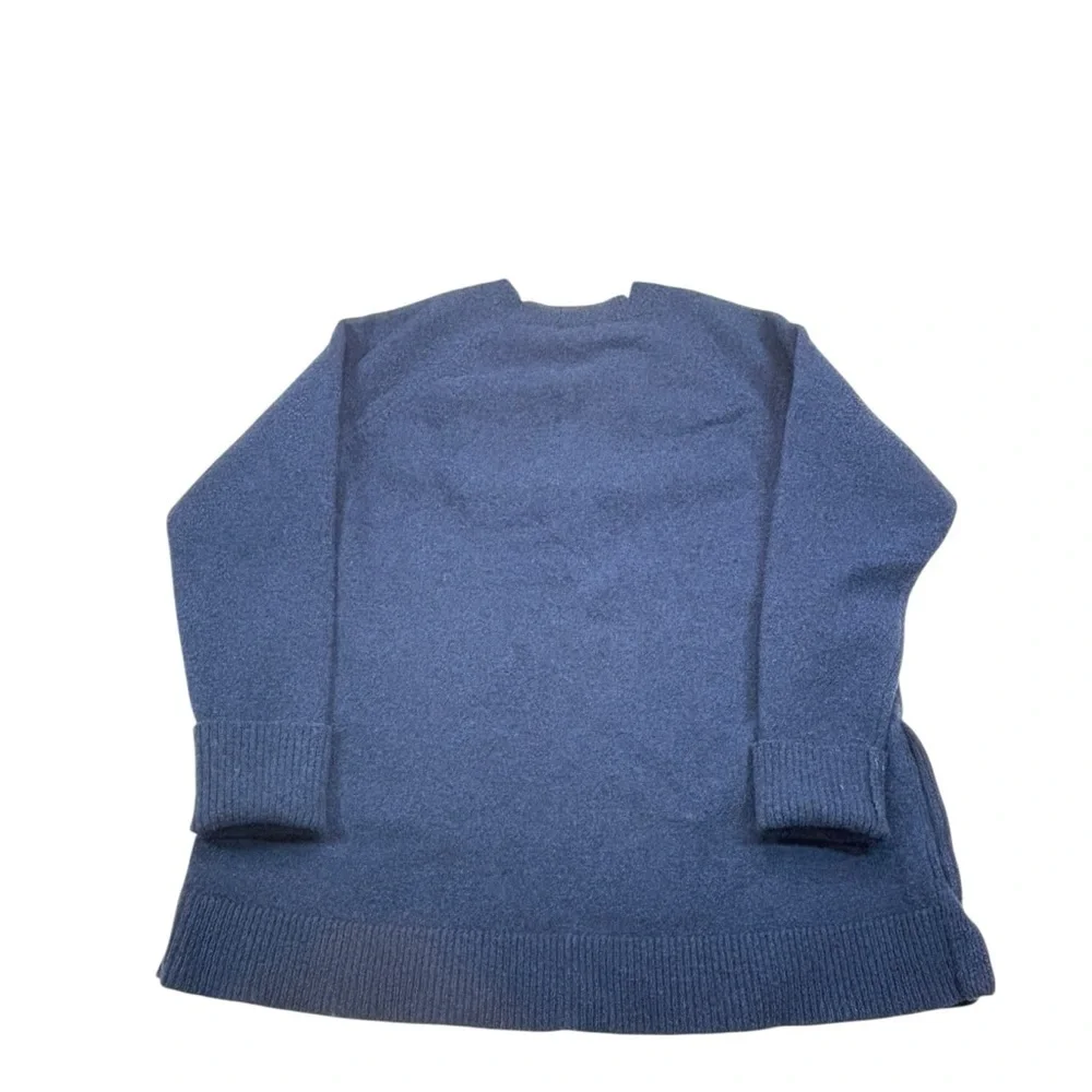 Pendleton Sweater X Large Blue Womens Long Sleeve 100% Lambs Wool Side Buttons